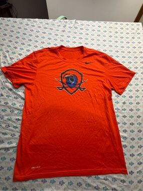 Nike Men’s Orange Short-Sleeve Dri-FIT Graphic Tee L